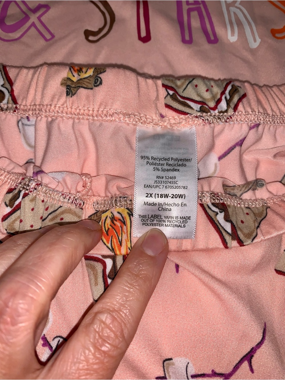 Women’s Pink 'Campfires S'mores & Stars' Two-Piece Sleep Set - Picture 4 of 4